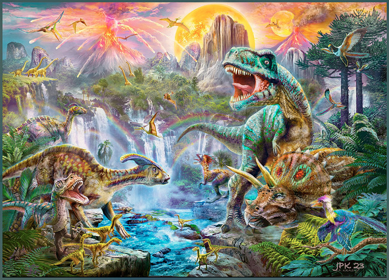 JPK - Dinosaurs at waterfalls